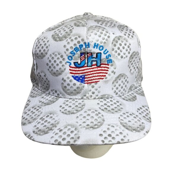 Nissin Other - VTG Trucker Hat Golf Balls All Over Print American Flag Embroidery Joseph House